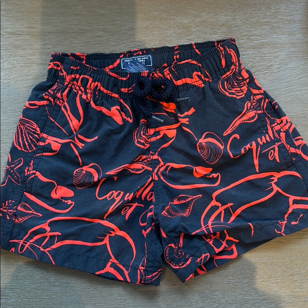 Vilebrequin sz 2t swim trunk navy/red adjustable